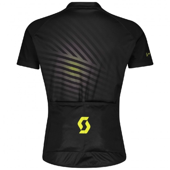 Scott JR RC Team black/sulphur yellow dětský cyklo dres