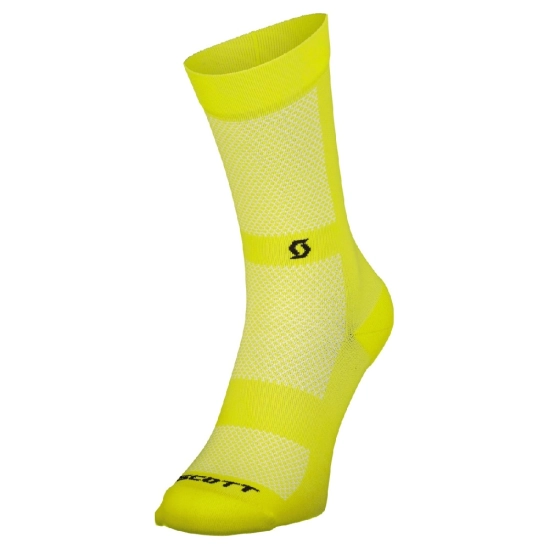 Scott Performance No Shortcuts Crew socks sulphur yellow/black ponožky