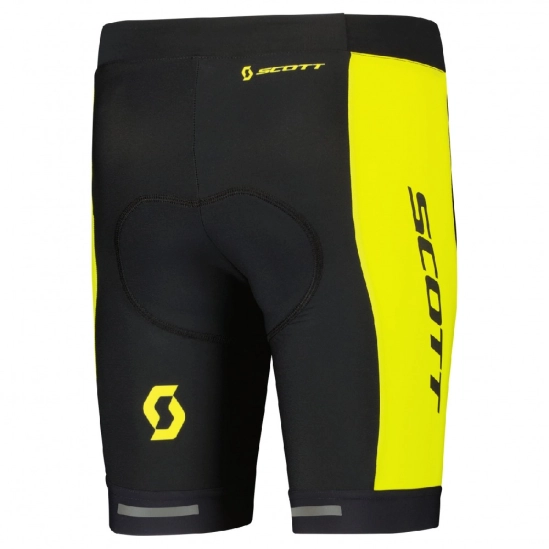 Scott RC Pro JR Shorts black/sulphur yellow dětské cyklo šortky