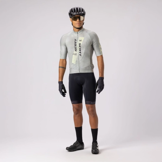 Scott RC Pro SS spray grey/acid yellow pánský dres