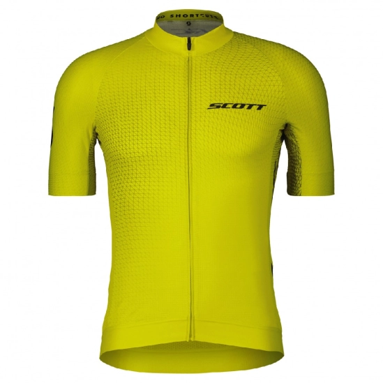 Scott RC Pro SS sulphur yellow/black pánský dres