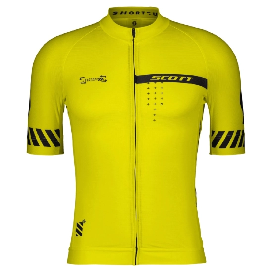 Scott RC Pro SS sulphur yellow/black pánský dres