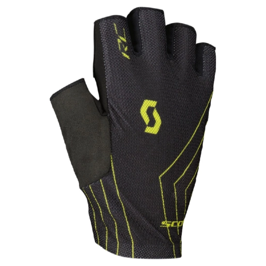 Scott RC Team SF black/sulphur yellow cyklistické rukavice
