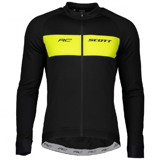 Scott RC Warm LS black/sulphur yellow pánský cyklo dres dlouhý rukáv