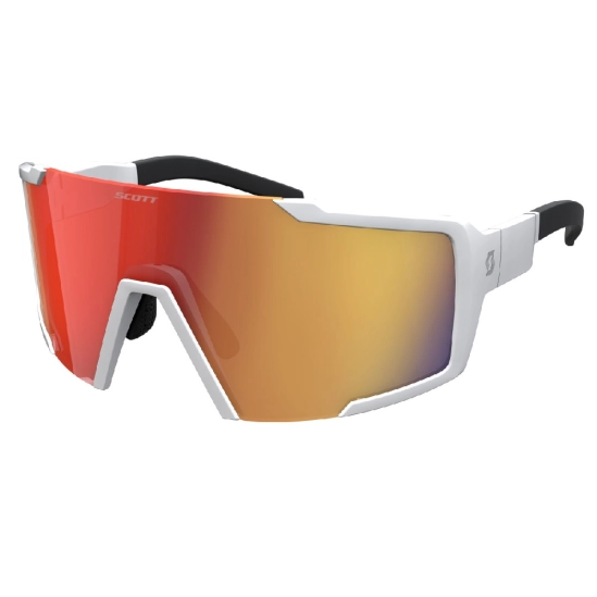 Scott SHIELD white matt/red chrome sportovní sluneční brýle