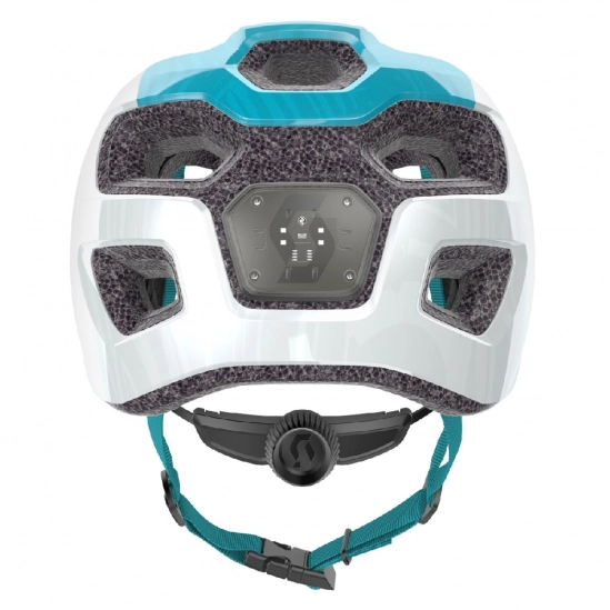 Scott Jr Spunto pearl white/breeze blue cyklo přilba