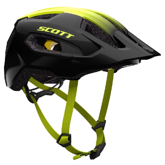 Scott Supra Plus black/radium yellow cyklistická helma