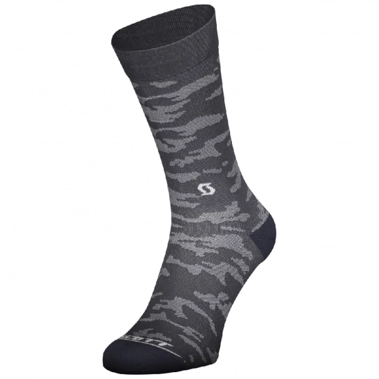Scott Trail Camo Crew socks dark grey/white ponožky