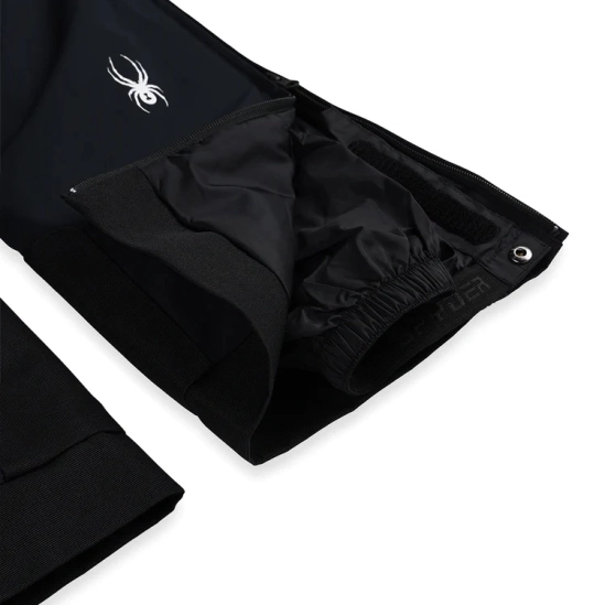 Spyder GUARD SIDE ZIP pants black juniorské celopropínací lyžařské kalhoty