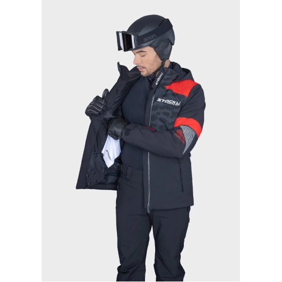 Stöckli WRT Jacket black/red pánská lyžařská bunda
