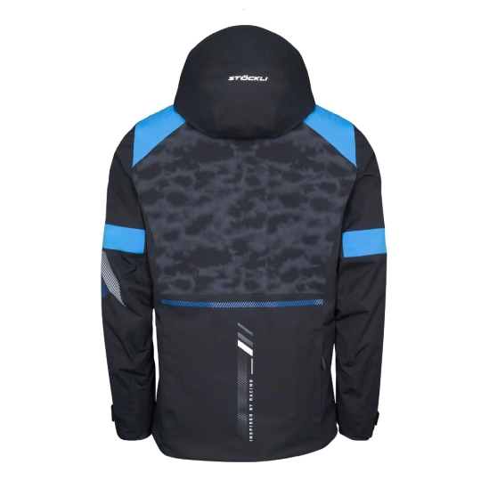 Stöckli WRT Jacket black/azurro pánská lyžařská bunda