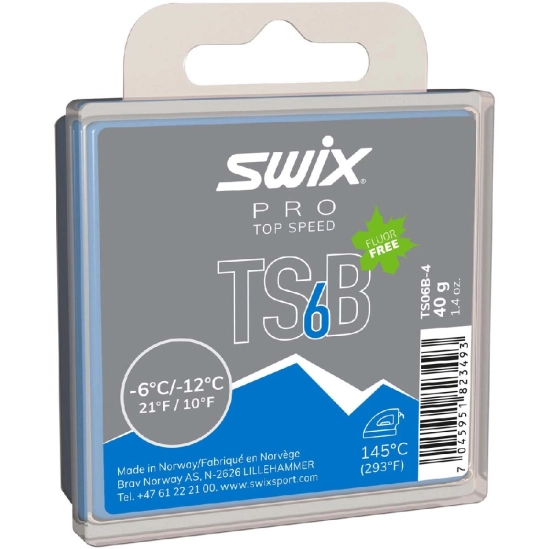 Swix Swix TS06B Top speed B Blue skluzný vosk, 40g, -6°C/-12°C