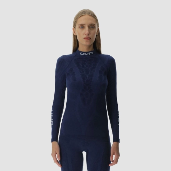 UYN Elevatyon Biomorph Shirt long Turtle neck Indaco dámské triko