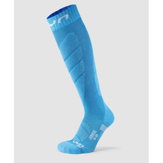 UYN Ski Junior Socks Turquoise dětské lyžařské ponožky