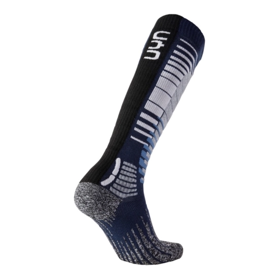 UYN Ski Snowboard Socks Man Dark Blue/Grey Melange